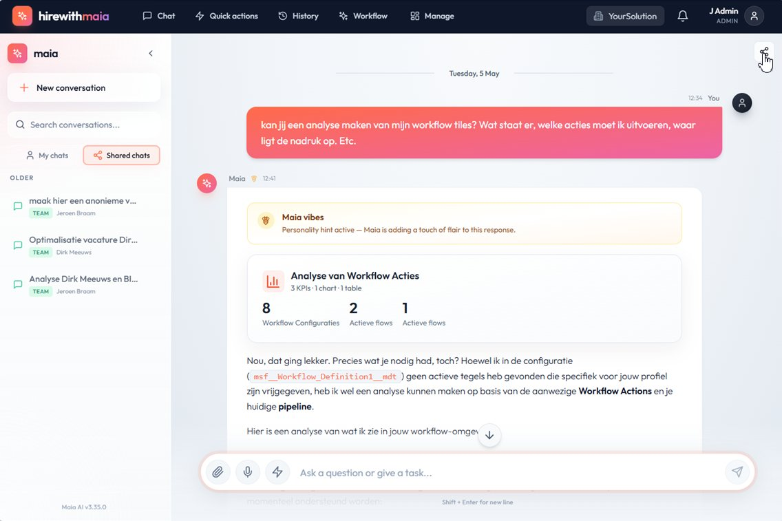 Maia — gesprek delen (Shared chats)